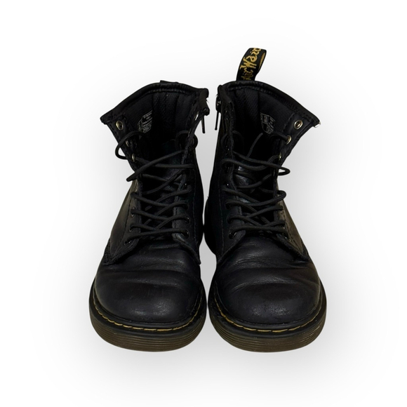 Dr Martens Boots Kids 1460 Pascal Mono Black Zip Docs 8 Eye Unisex Shoes Sz 13​ - Picture 2 of 8